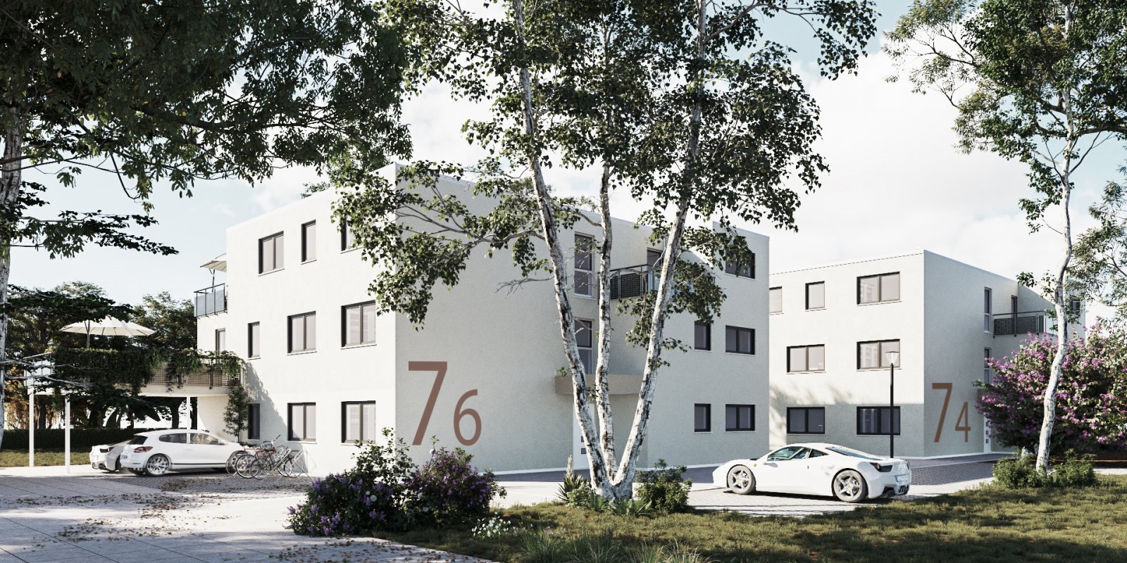 2 Mehrfamilienhäuser Holzbauweise in Satteldorf - KFW40