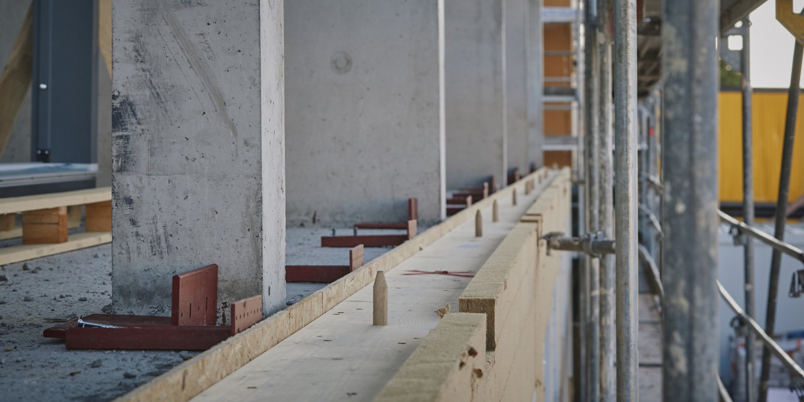 Baustelle 8 Wohngebäude in Maichingen Stuttgart in Holzhybrid
