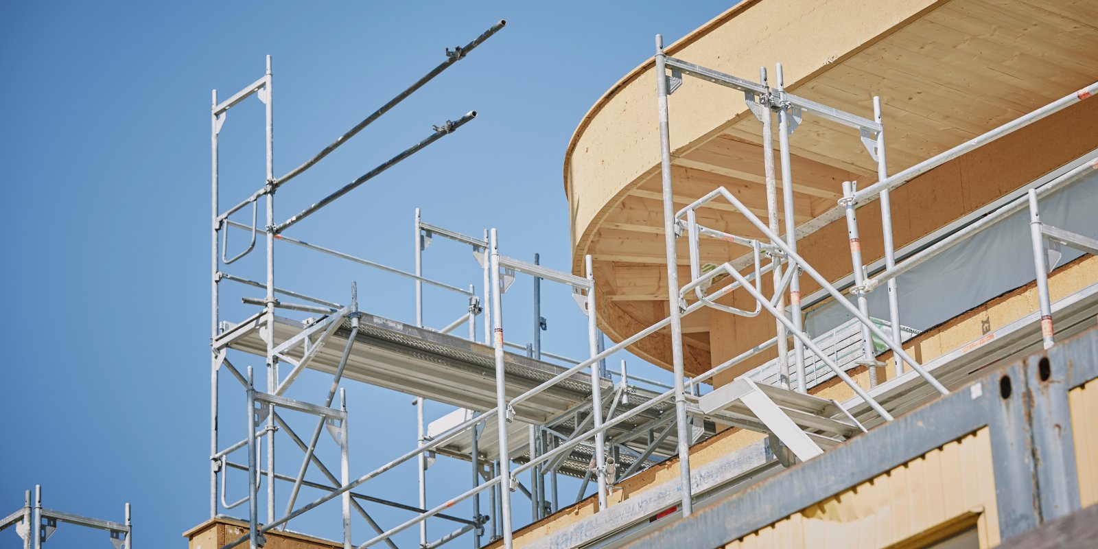 Baustelle 8 Wohngebäude in Maichingen Stuttgart in Holzhybrid
