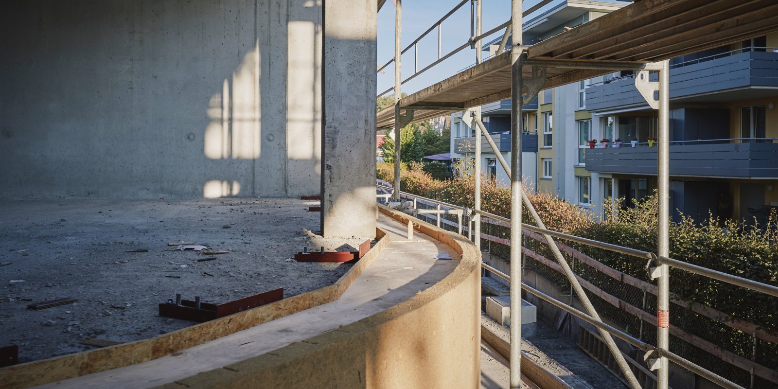 Baustelle 8 Wohngebäude in Maichingen Stuttgart in Holzhybrid