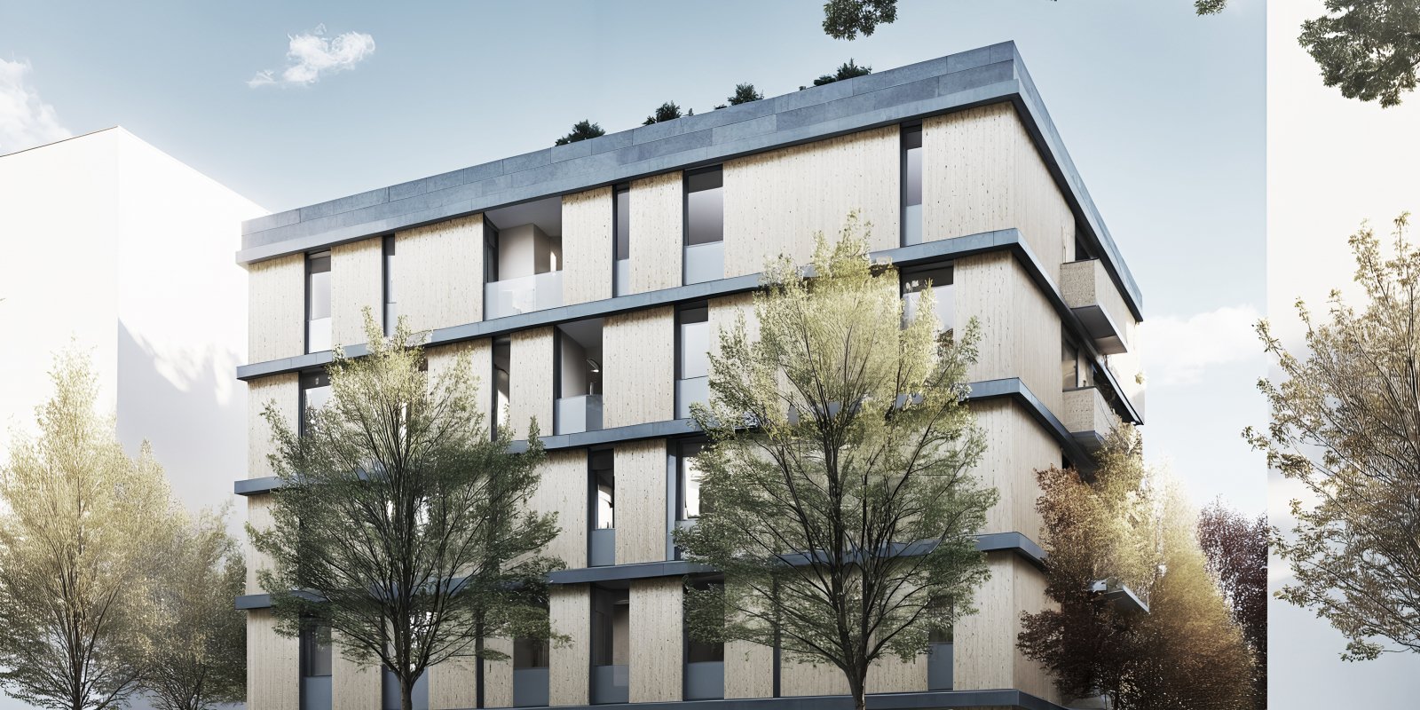 Mehrfamilienhaus für Heilbronn in Holzbauweise KFW40