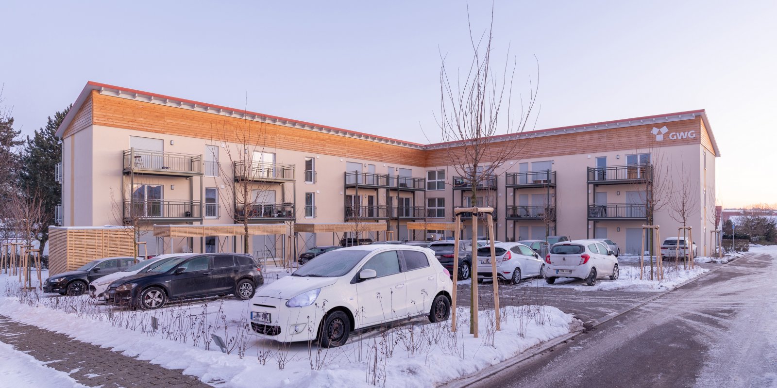 Mehrfamilienwohnhaus im geförderten Wohnbau für die GWG Schwäbisch