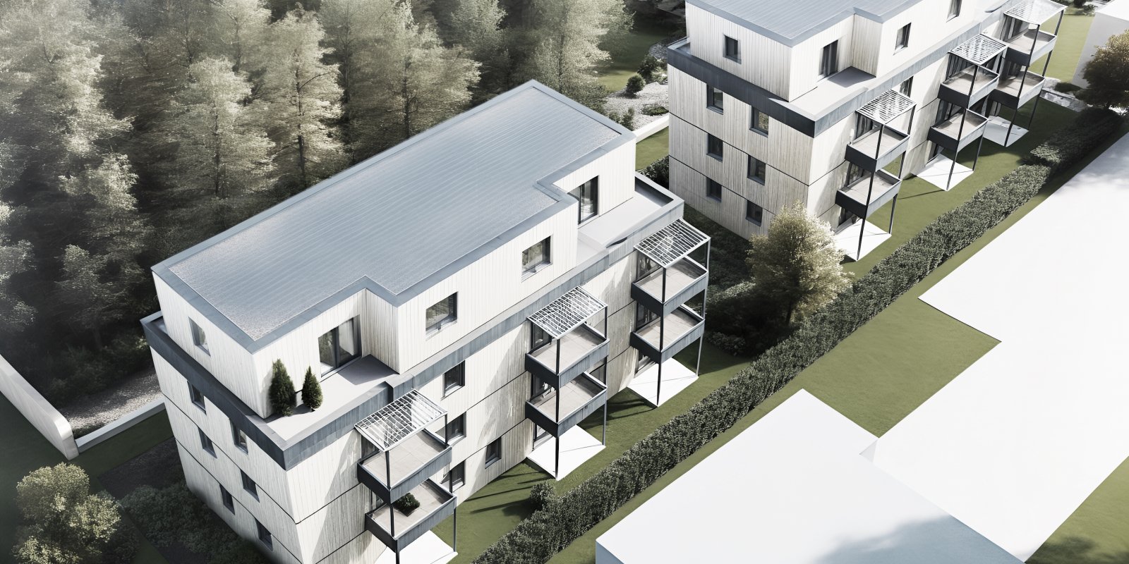 Wohnungen für Landesbedienstete in Holzbauweise KFW40