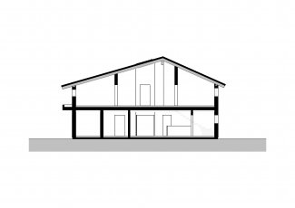 Schnitt Hospiz für die Stadt Schwäbisch Hall Holzbau KFW40