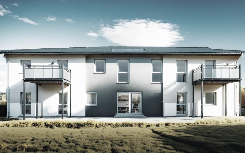 Gefördertes Wohnprojekt für die Stadt Feuchtwangen Holzbauweise KFW40